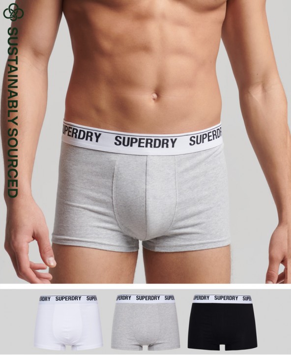 Superdry pánske boxerky Organic Cotton Trunk Multi Triple Pack | Trendové oblečenie zakúpite v marcplus.sk